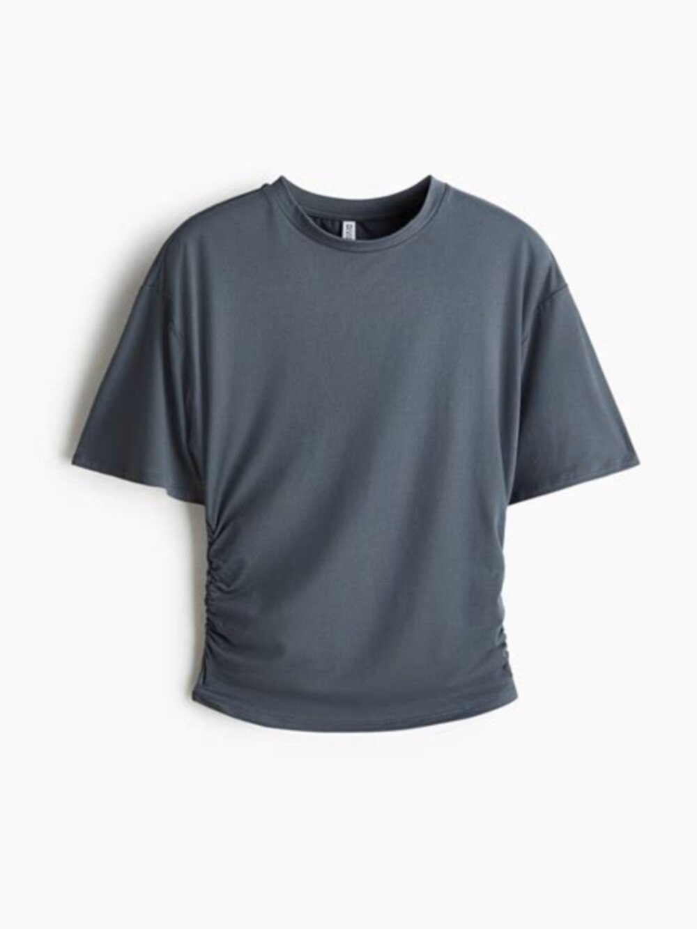 NWOT • H&M / Divided • dark gray ruched t-shirt short sleeve